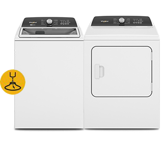 Laveuse à chargement vertical avec agitateur amovible - 5.4-5.5 pi cu C.E.I. et Sécheuse électrique à chargement vertical avec capteur d’humidité et vapeur - 7 pi cu