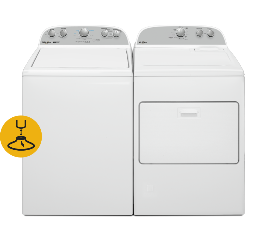 Laveuse à chargement vertical de 4,4 à 4,5 pi cu C.E.I. et sécheuse électrique de 7 pi cu