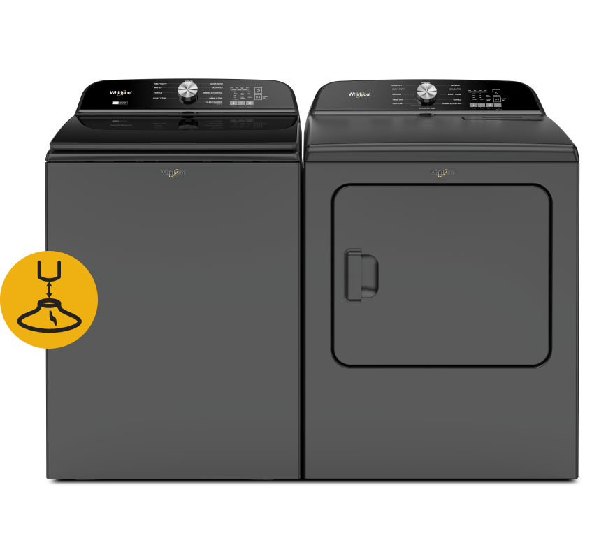 Laveuse HE à chargement vertical de 6 à 6,1 pi cu C.E.I. et sécheuse électrique à vapeur de 7 pi cu