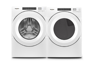 5.0 cu.ft I.E.C. Closet-Depth Front Load Washer with Intuitive Controls &amp; 7.0 cu. ft. Electric Dryer