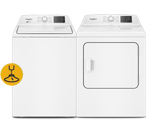 4.9 Cu Ft. Top Load Impeller Washer &amp; 7.0 Cu Ft. Load Electric Moisture Sensing Dryer with Steam