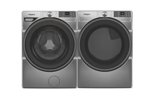 5.2 cu. ft. I.E.C. Smart Front Load Washer &amp; 7.4 cu. ft. Smart Front Load Electric Dryer with Wrinkle Shield™ Option