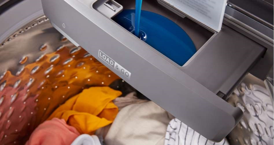 Whirlpool Load & Go™ Dispenser with liquid detergent