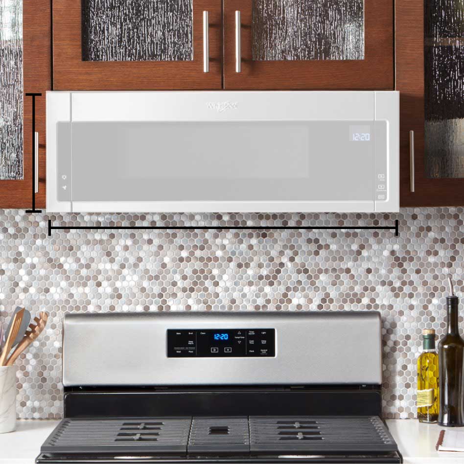 Stainless steel Whirlpool over-the-range microwave