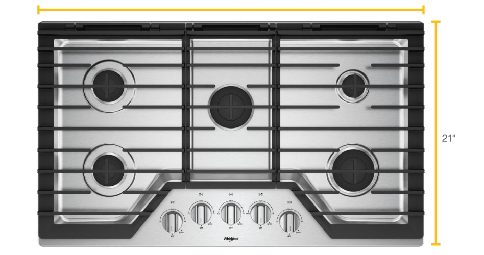 Whirlpool Combination Microwave Whirlpool cooktop with five burners