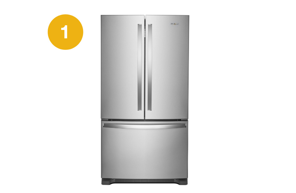 Whirlpool Combination Microwave A stainless steel french door Whirlpool refrigerator