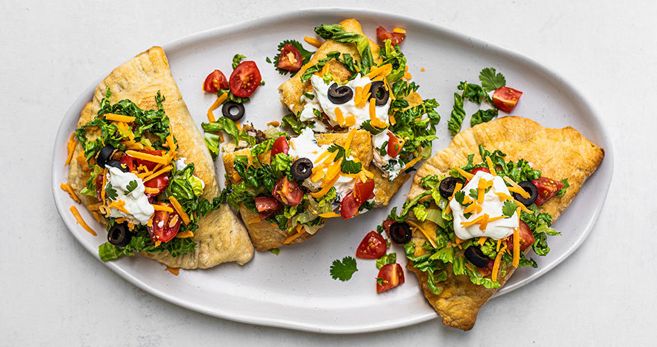 Whirlpool Combination Microwave A serving of taco bannock pops with topping
