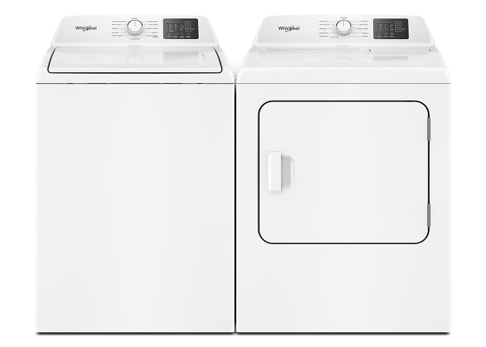 Duo de lessive électrique à chargement vertical avec agitateur amovible 2 en 1