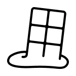 Melting chocolate icon