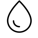 L'icône d'une goutte d'eau.
