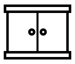 Icône d’armoire avec portes
