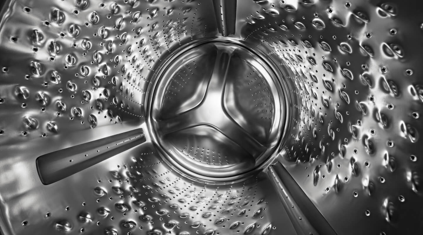 Stainless steel drum of a washing machine