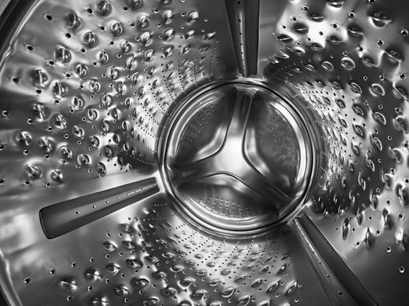 Stainless steel drum of a washing machine