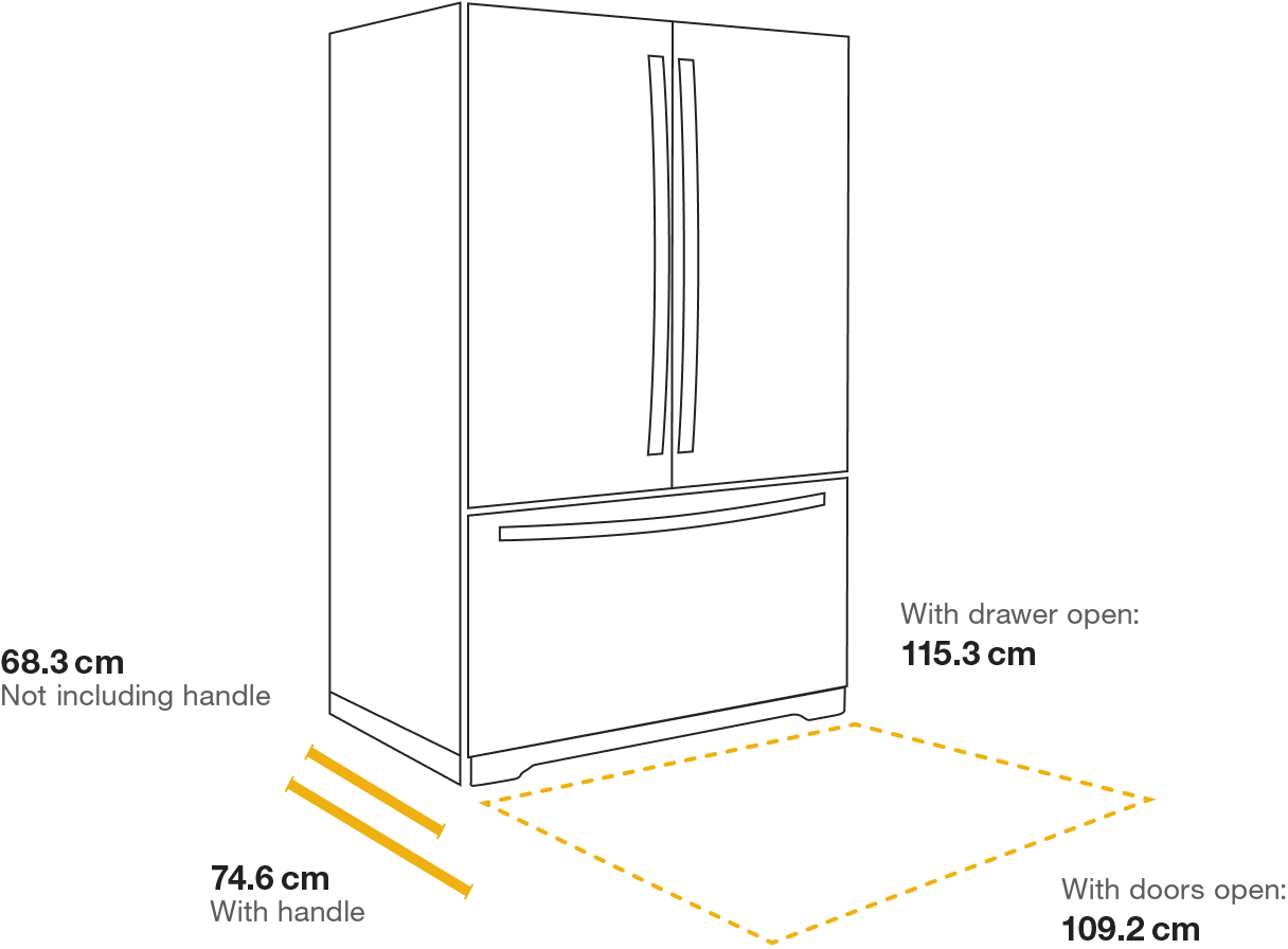 What's the standard refrigerator size? How to find the right refrigerator dimensions for your kitchen's depth.