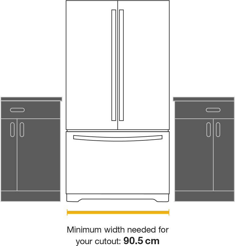 How to find the right fridge dimensions for your space's width.