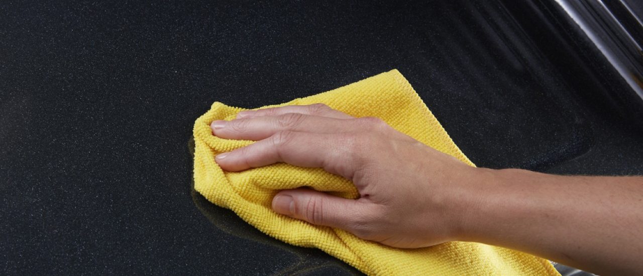 Wiping down a self-cleaning oven Wiping down a self-cleaning oven