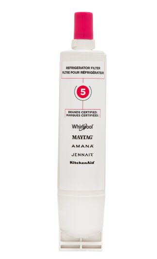 Replace Whirlpool® refrigerator water filter 5 Replace Whirlpool® refrigerator water filter 5