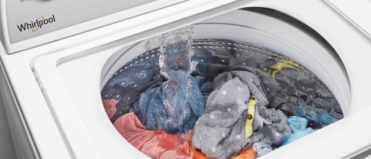 A Whirlpool® top load washing machine