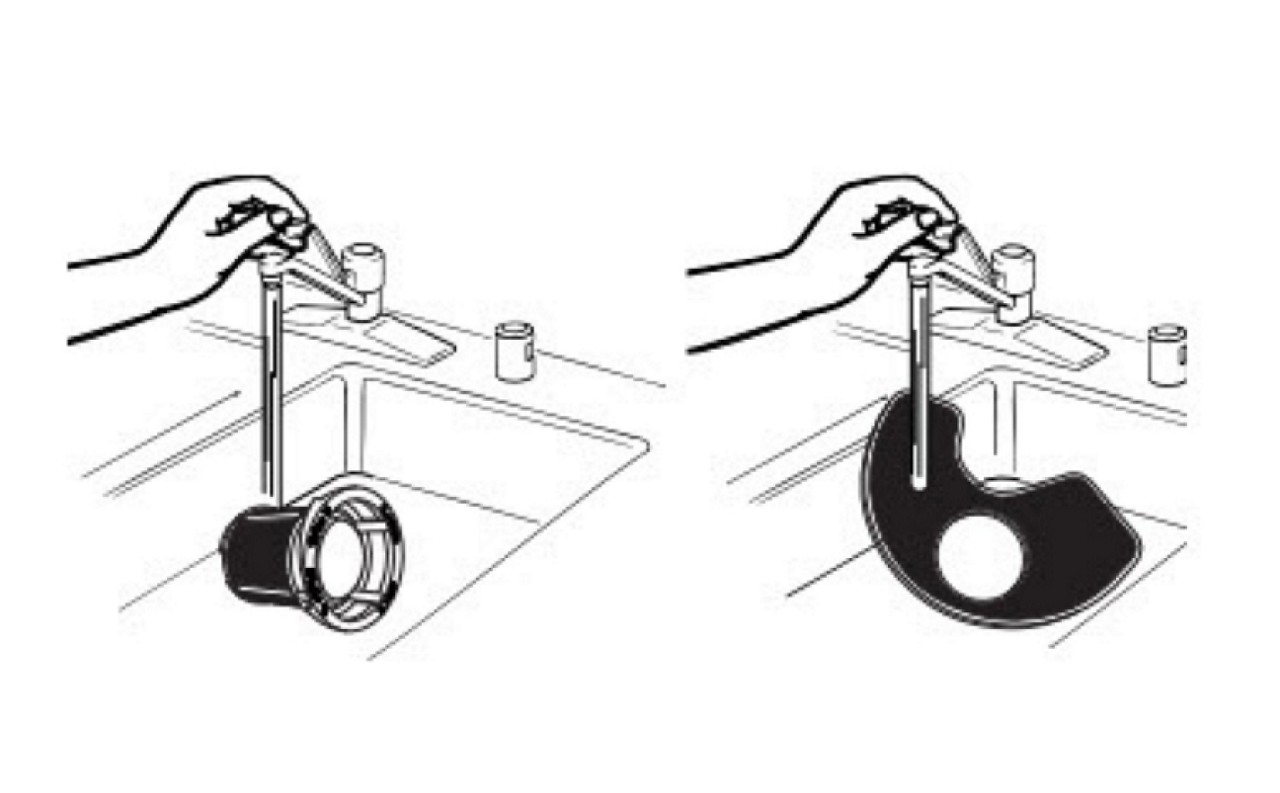 washing the two parts of the dishwasher filter in the sink washing the two parts of the dishwasher filter in the sink