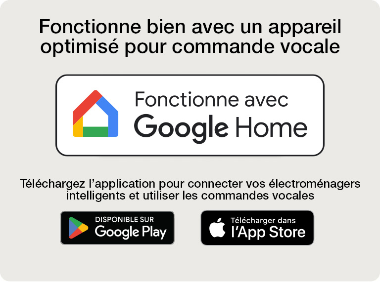 L'icône « FONCTIONNE AVEC GOOGLE ».
