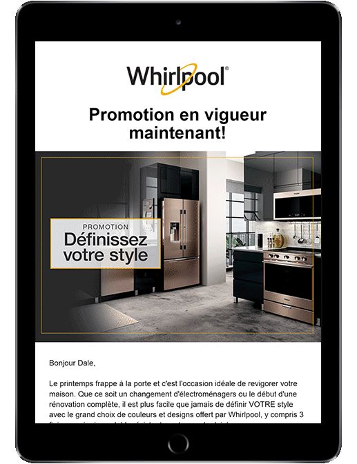 iPad affichant un bulletin saisonnier avec des trucs et astuces