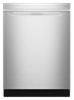 A Whirlpool Top-Control Dishwasher with a towel rack
