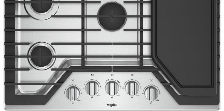Whirlpool Griddle Cooktop With Stainless Steel Features
