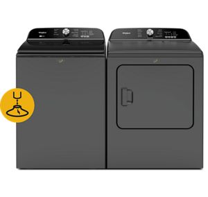Laveuse HE à chargement vertical de 6 à 6,1 pi cu C.E.I. et sécheuse électrique à vapeur de 7 pi cu