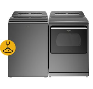 Laveuse HE à chargement vertical de 6 à 6,1 pi cu C.E.I. et sécheuse électrique à vapeur de 7.4 pi cu