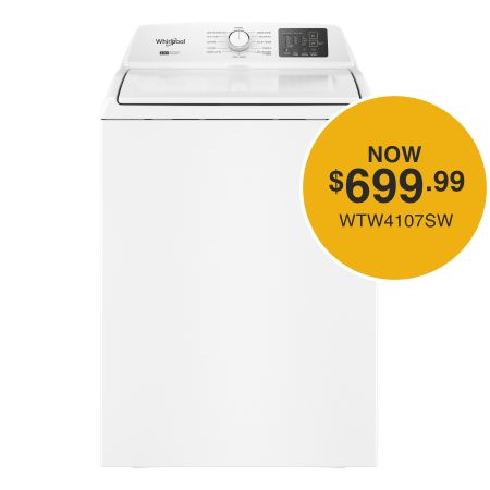 4.8 - 4.9 Cu. Ft. Whirlpool® Top Load Washer with 2-in-1 Removable Agitator