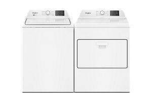 4.8 - 4.9 Cu. Ft. Whirlpool<sup>®</sup> Top Load Washer with 2-in-1 Removable Agitator &amp; Whirlpool<sup>®</sup> 7.0 cu. ft. Electric Dryer with AutoSensing