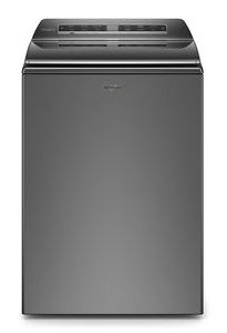  A Whirlpool Smart Top Load Washing Machine en Ombre chrome.