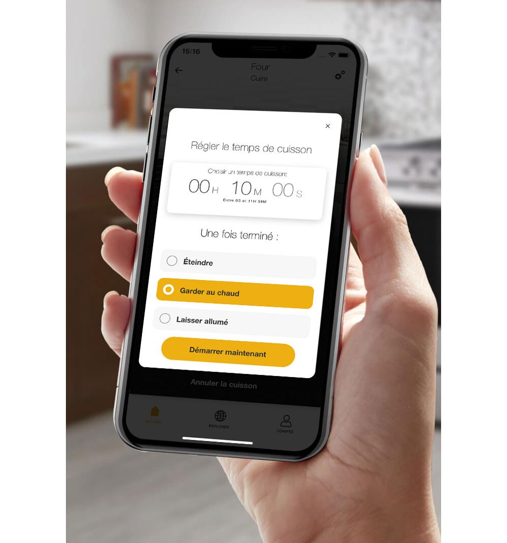 Start Keep Warm on your range oven right from your smartphone.