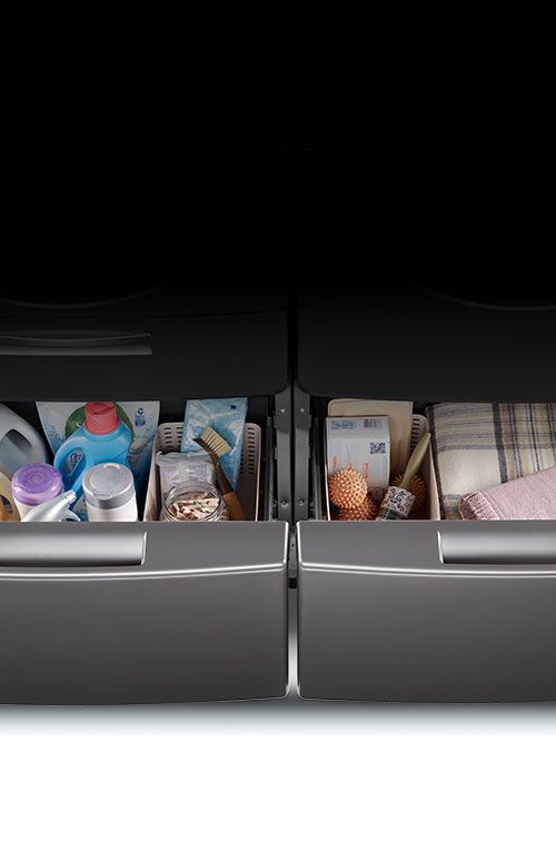 Extra comfort and storage with a Whirlpool® pedestalop