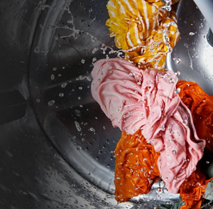 Clothes getting washed in a Whirlpool® Washing Machine