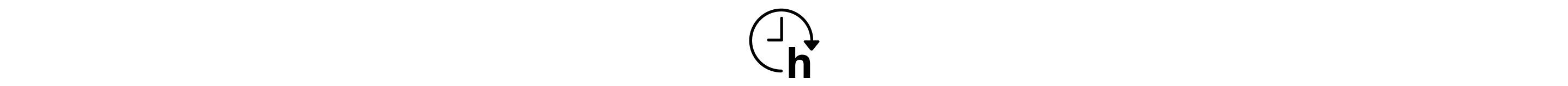 Clock with “h” for delay start icon
