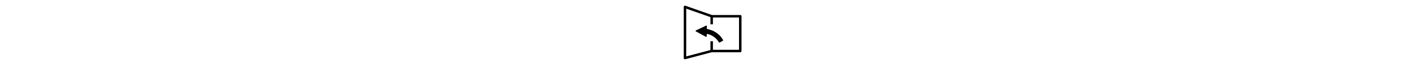 Arrow showing door open icon