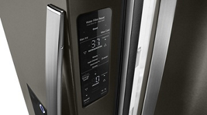 Temperature controls on a Whirlpool® refrigerator