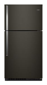 33-inch Wide Top Freezer Refrigerator - 21 cu. ft. Black Stainless