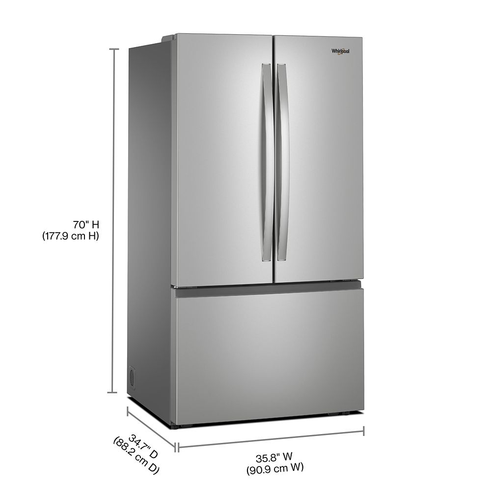 36-Inch French Door Refrigerator with Interior Water Dispenser