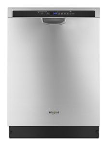 Stainless steel dishwasher with third level rack