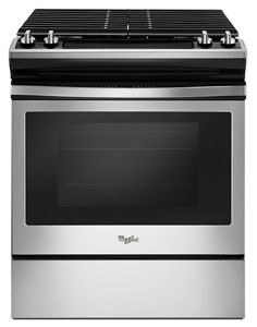 Cuisinière au gaz à commandes frontales, grilles en fonte, 5 pi3