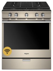 5.8 cu. ft. Smart Front Control Gas Range with EZ-2-Lift™ Hinged Cast-Iron Grates